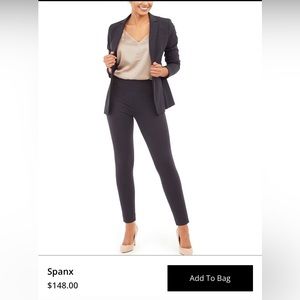 NWT Spanx The Perfect Pant, Ankle Back Seam Skinny in Navy Sz Petite Medium